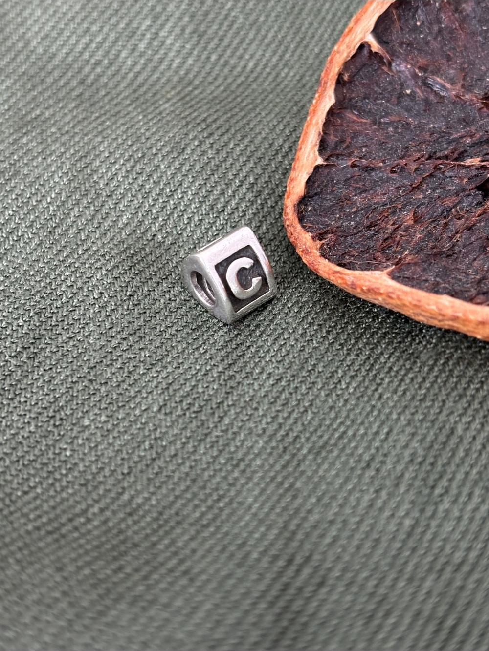 PANDORA Alphabet - Letter C - Authentic Sterling Silver Three-Sided Charm - Picture 4 of 9